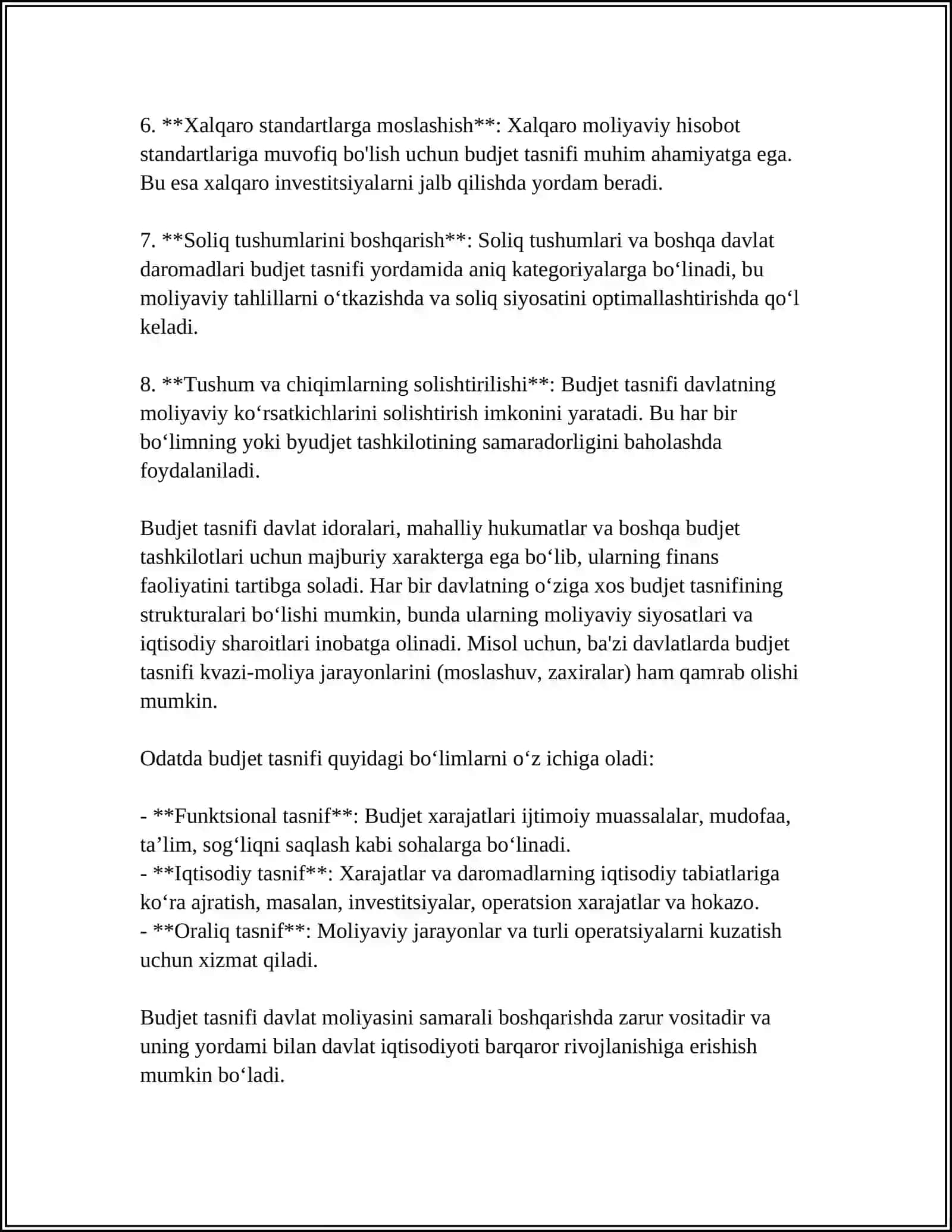 BUDJET TASNIFI 4