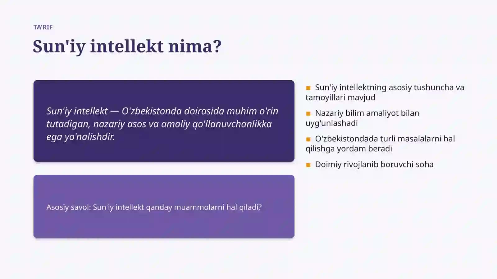 Sun'iy intellekt Asoslari va tushunchasi 4