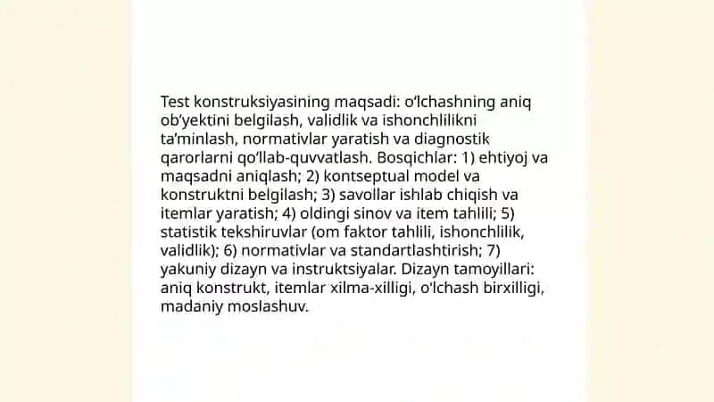 Psixadiagnostikaning psixometrik asoslari 4