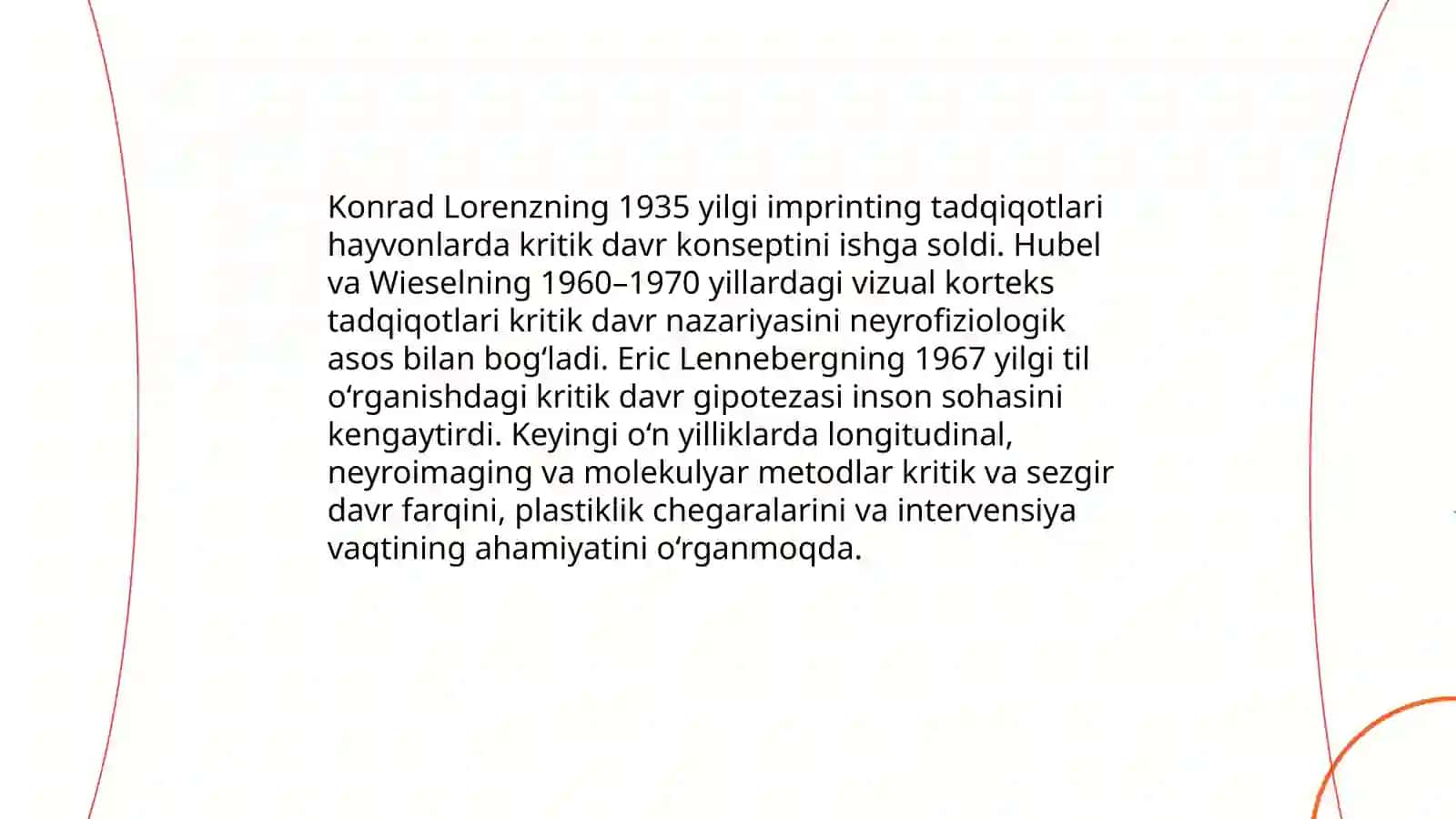 Rivojlanishdagi kritik davrlar 4