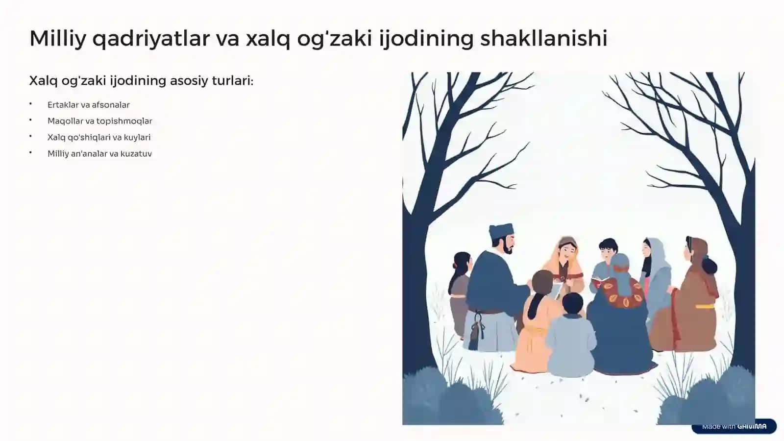 Komil inson tarbiyasida xalq ijodiy merosining tutgan oʻrni 4