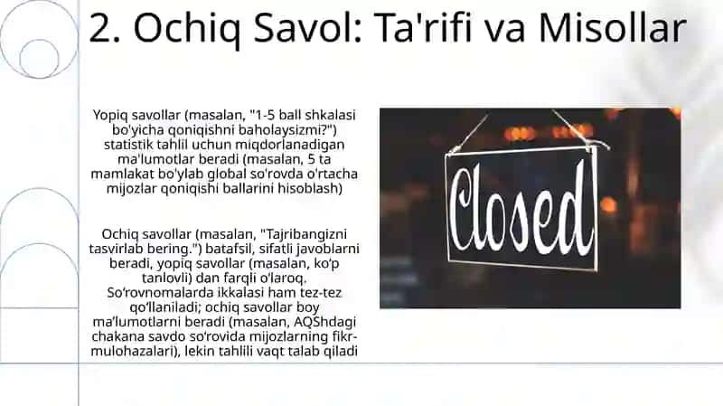 So'rovnomalar CEQ va OEQlardan 4