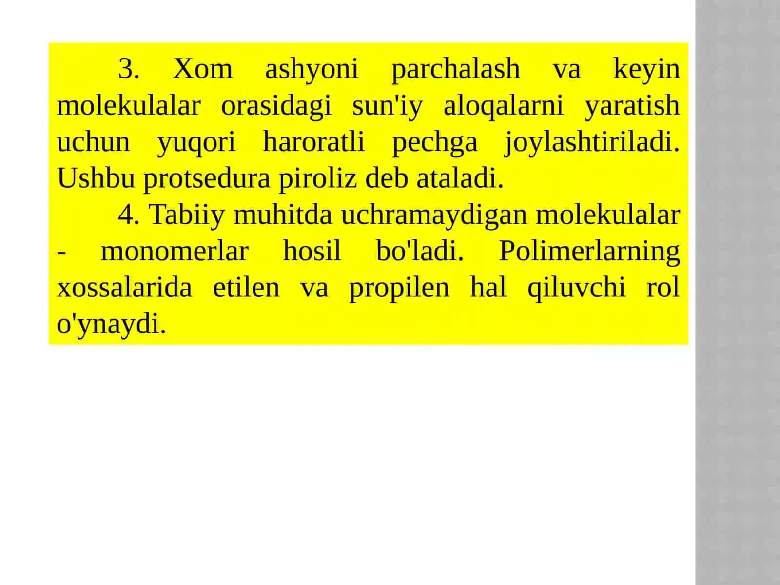 Plastmassalarni olish usullari 4