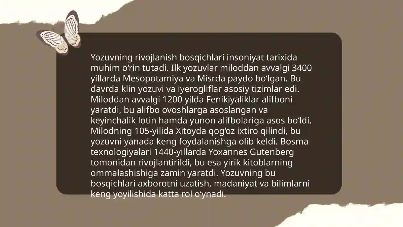 Yozuv tarixi va qo'lyozmasining manbalar.Paleografiya 4