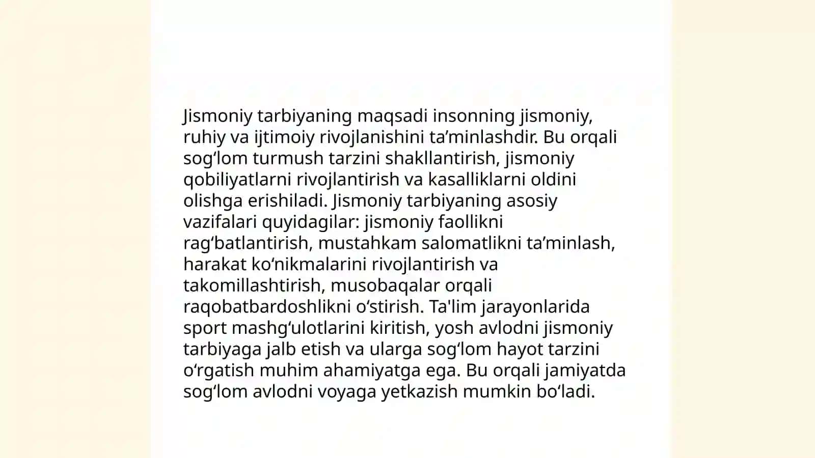 Jismoniy tarbiyaning mazmuni 4