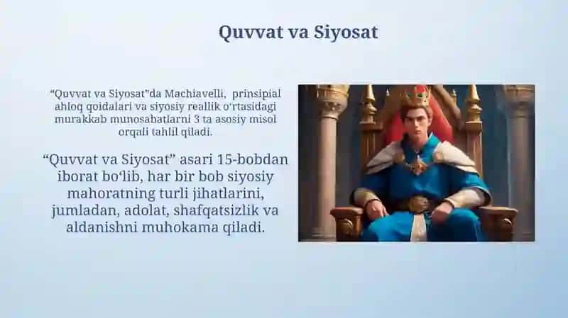 Makiavellining "Xukmdor" asari 4