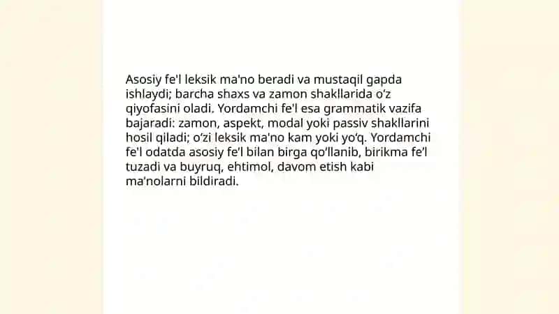 Yordamchi fe'llar va ularning grammatikasi 4