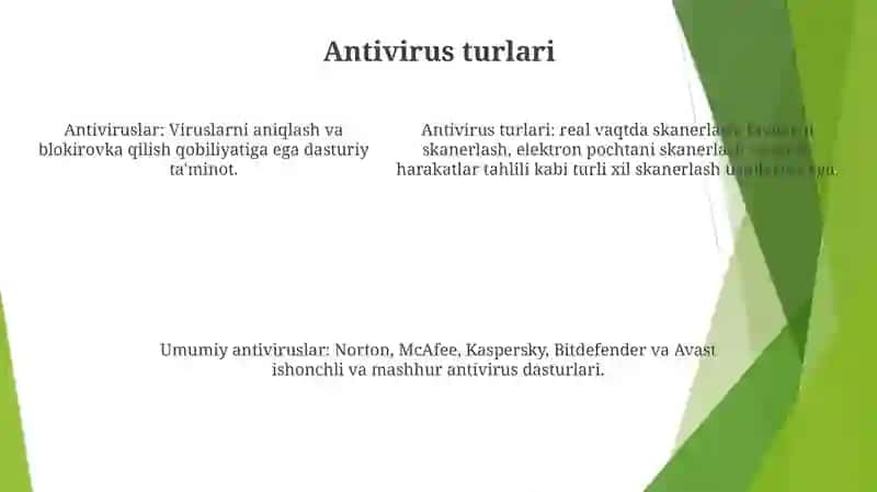 Antiviruslar VaUlarningTurlari 4