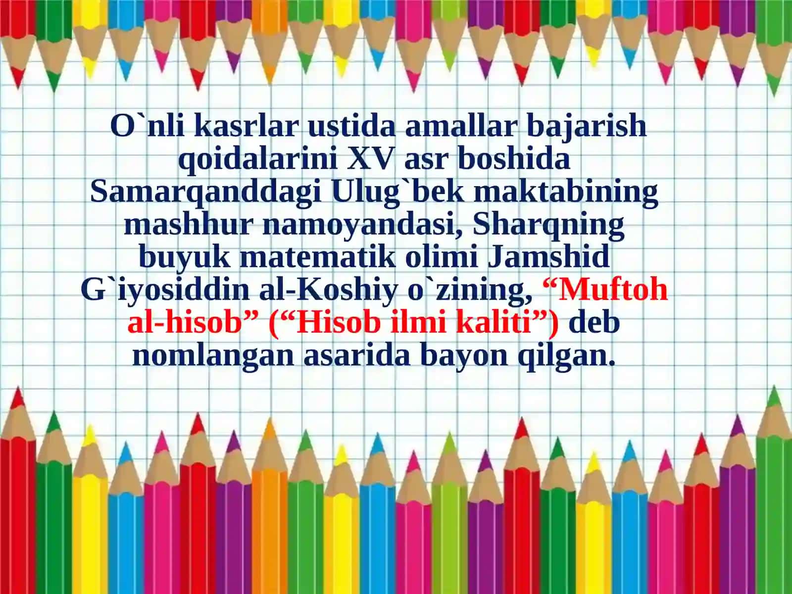 O`nlikasrlarnitaqqoslash 4