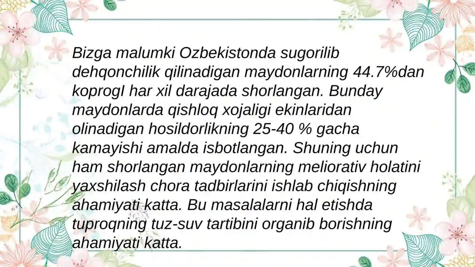 Tuproqqatlamlaridasuvvatuzzaxirasi 4