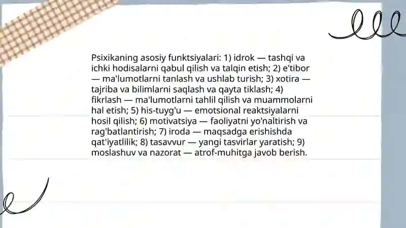 Psixika haqida umumiy tushuncha 4