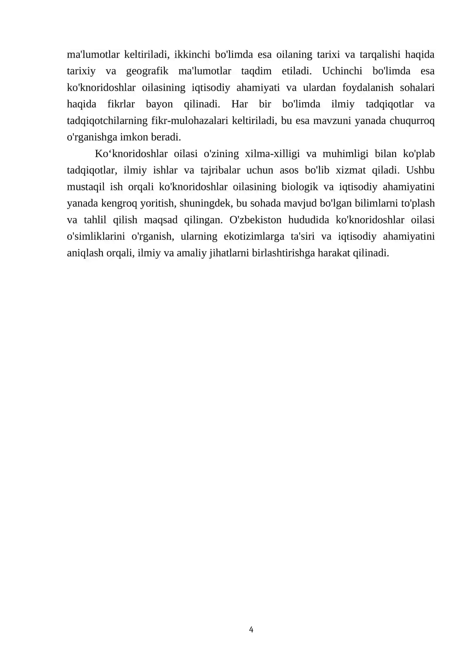 Koʻknoridoshlar oilasi 4
