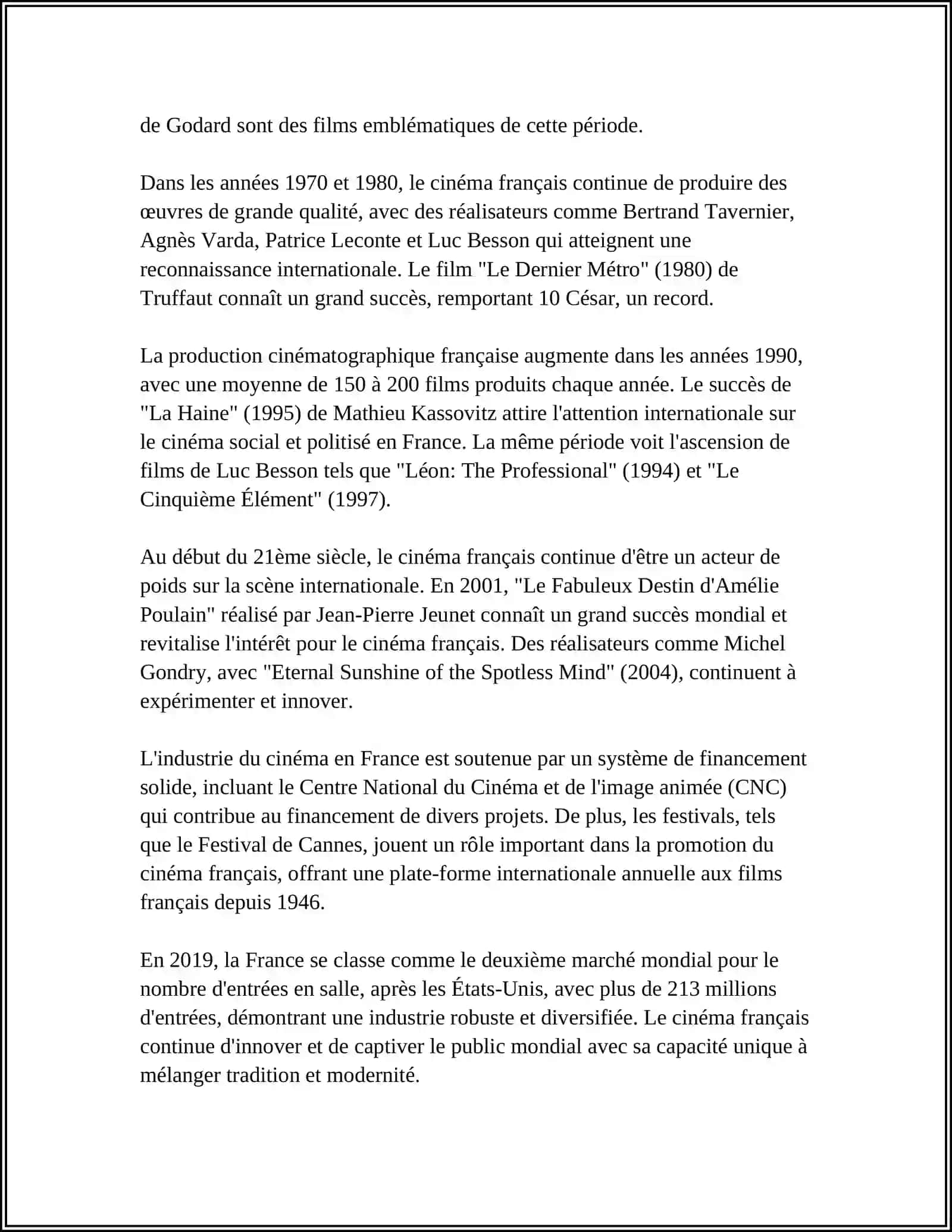 REGARDER ET ANALYSER LES FILMS FRANCAIS 4