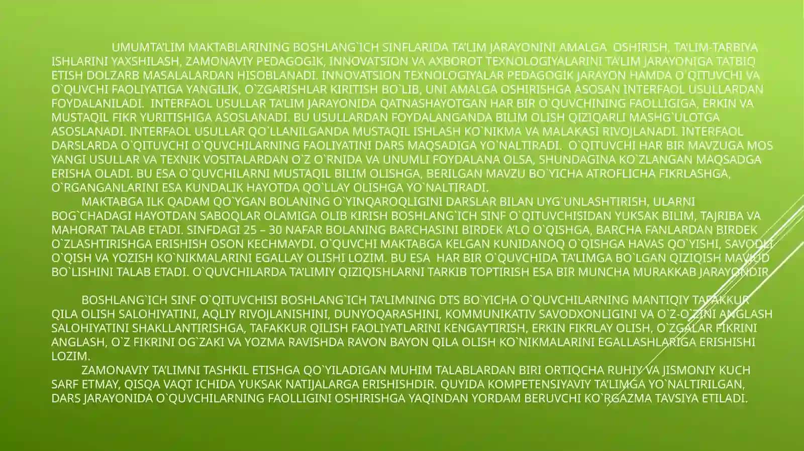 Boschiqlar faolligini oshirishda innovatsion vositalarning o`rni 4