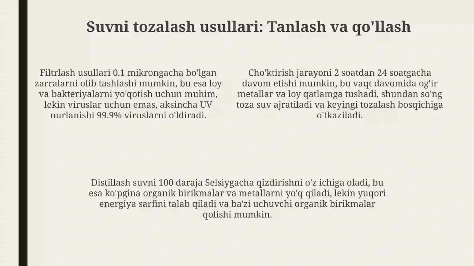Suvi sifatini yaxshilashning asosiy usullari 4