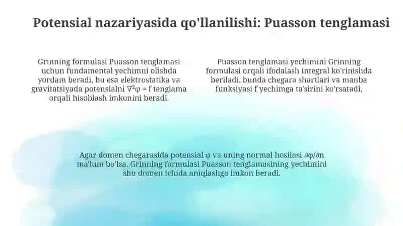 Grin formulasining bazi muhim tadbiqlari 4