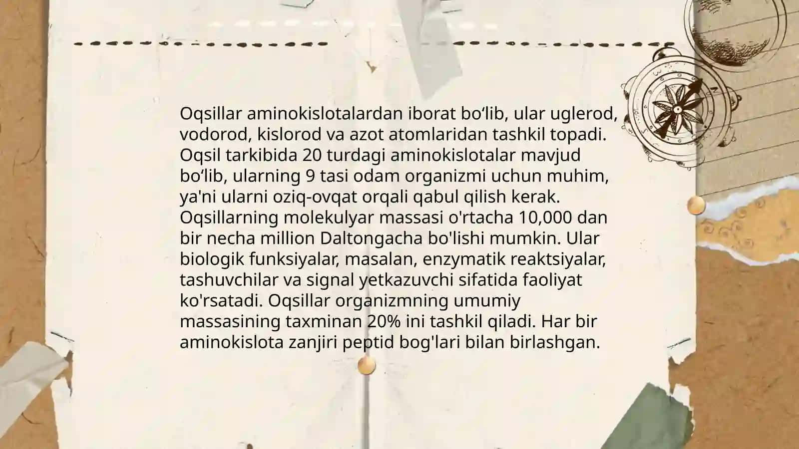 Oqsillarning tarkibi 4