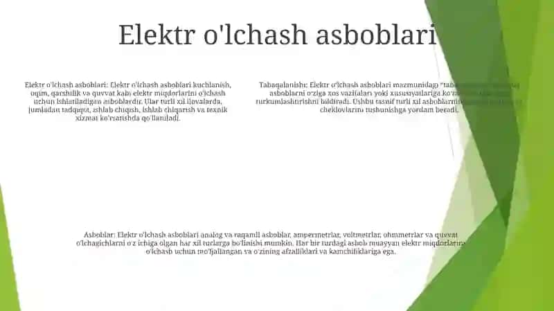 OʻLchash Asboblarining Tabaqalanishi 4