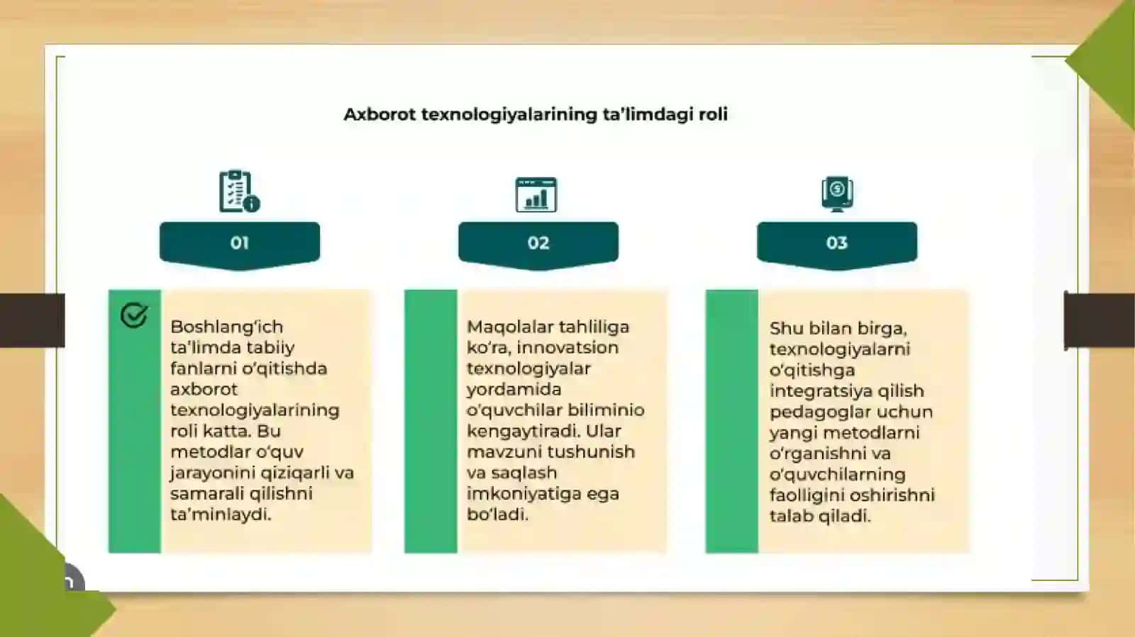AxborotTexnologiyalariningTa'limdagiO'rni 4