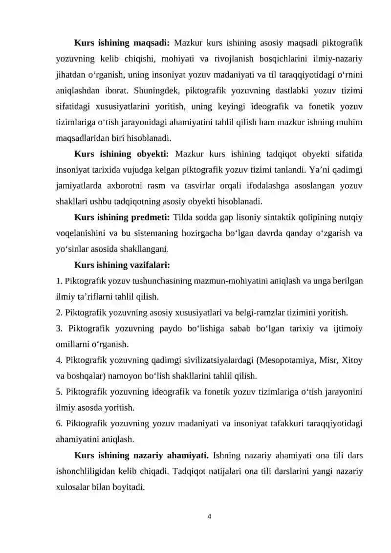 Piktografik yozuv tavsifi va taraqqiyoti 4