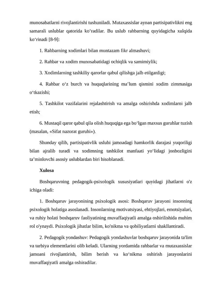 Boshqaruvning pedagogik – psixologik xususiyatlari 4
