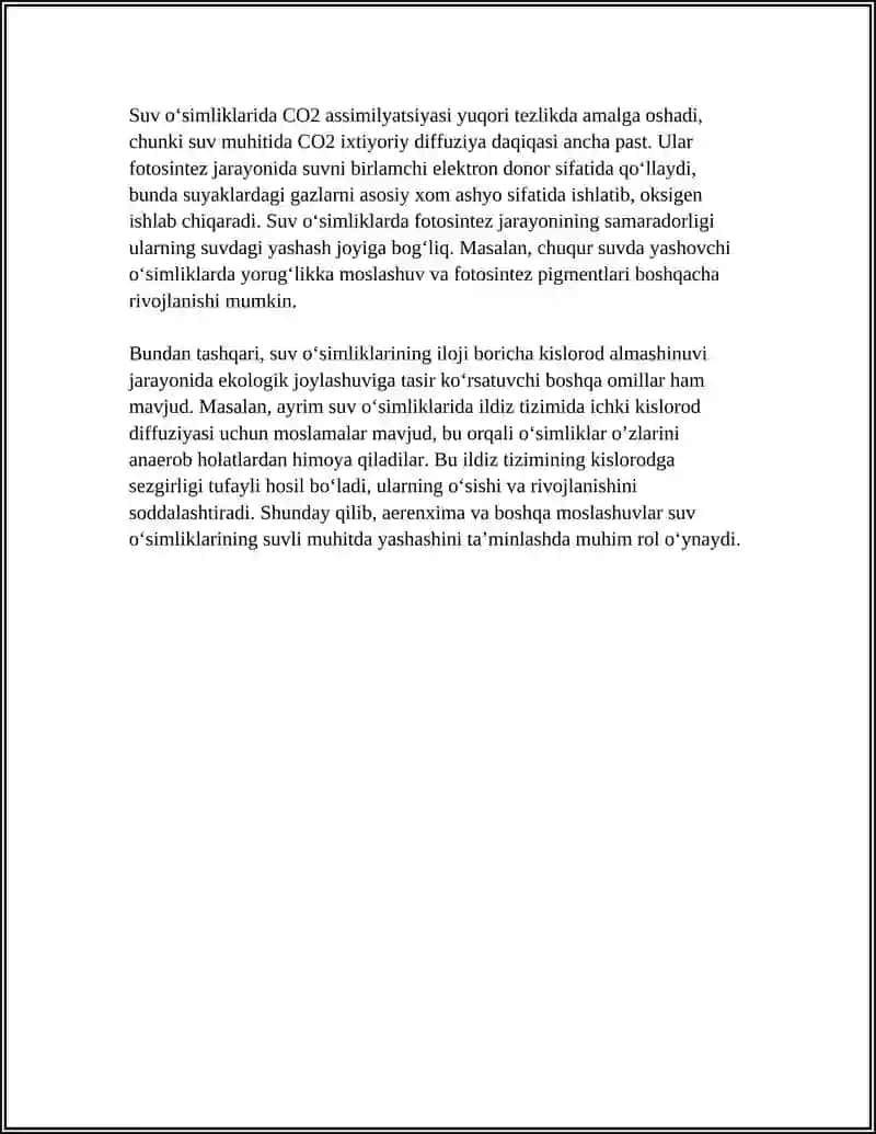 SUV OʻSIMLIKlARINING EVALYUTSION MOSLASHUVI 4