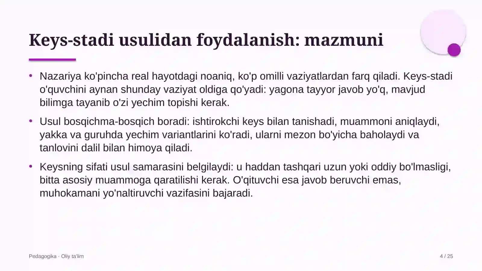 Dori vositalari ulgurji savdosida keys-stadi usulidan foydalanish 4