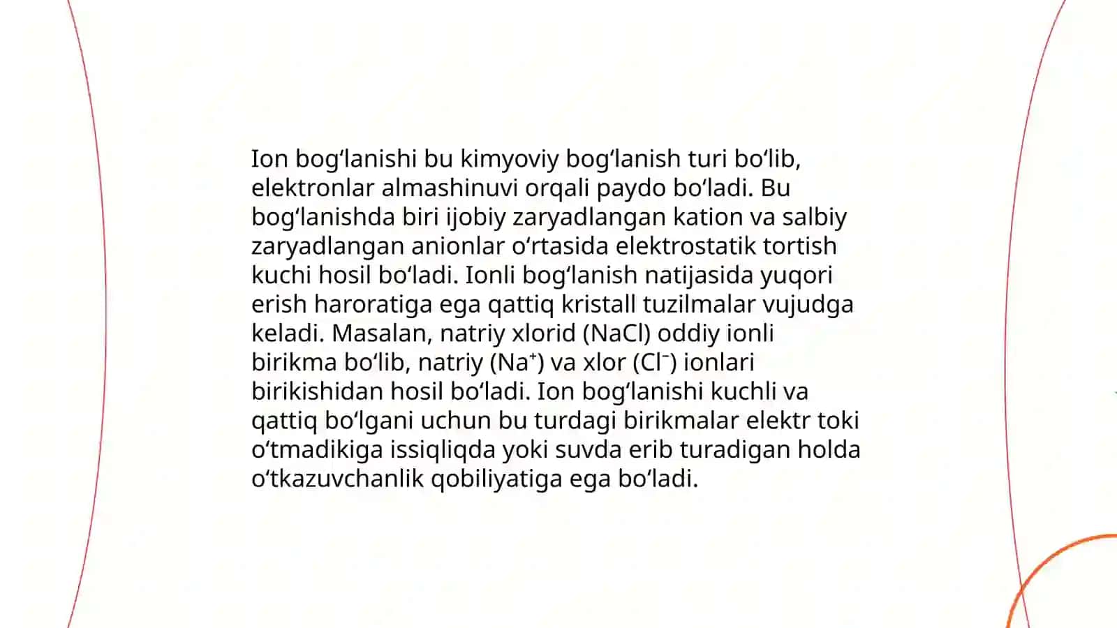 Kristallardagi kimyoviy bogʻlanishlar turlari 4