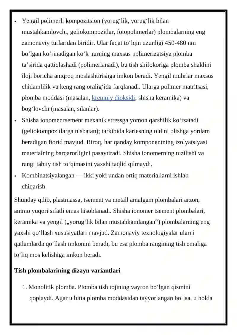 Plomba materiali 4