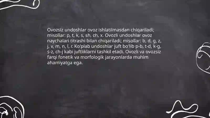 Undosh tovuwlar tasnifi 4