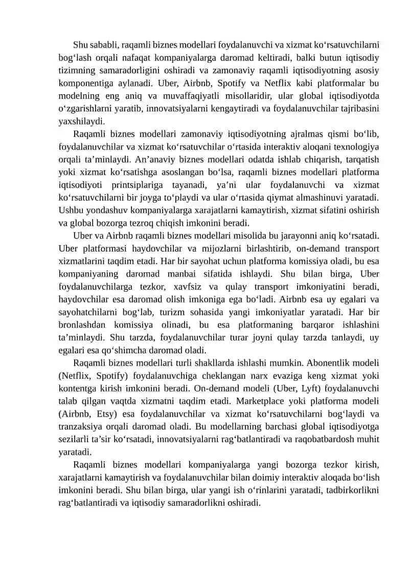 Raqamli biznes modellari 4