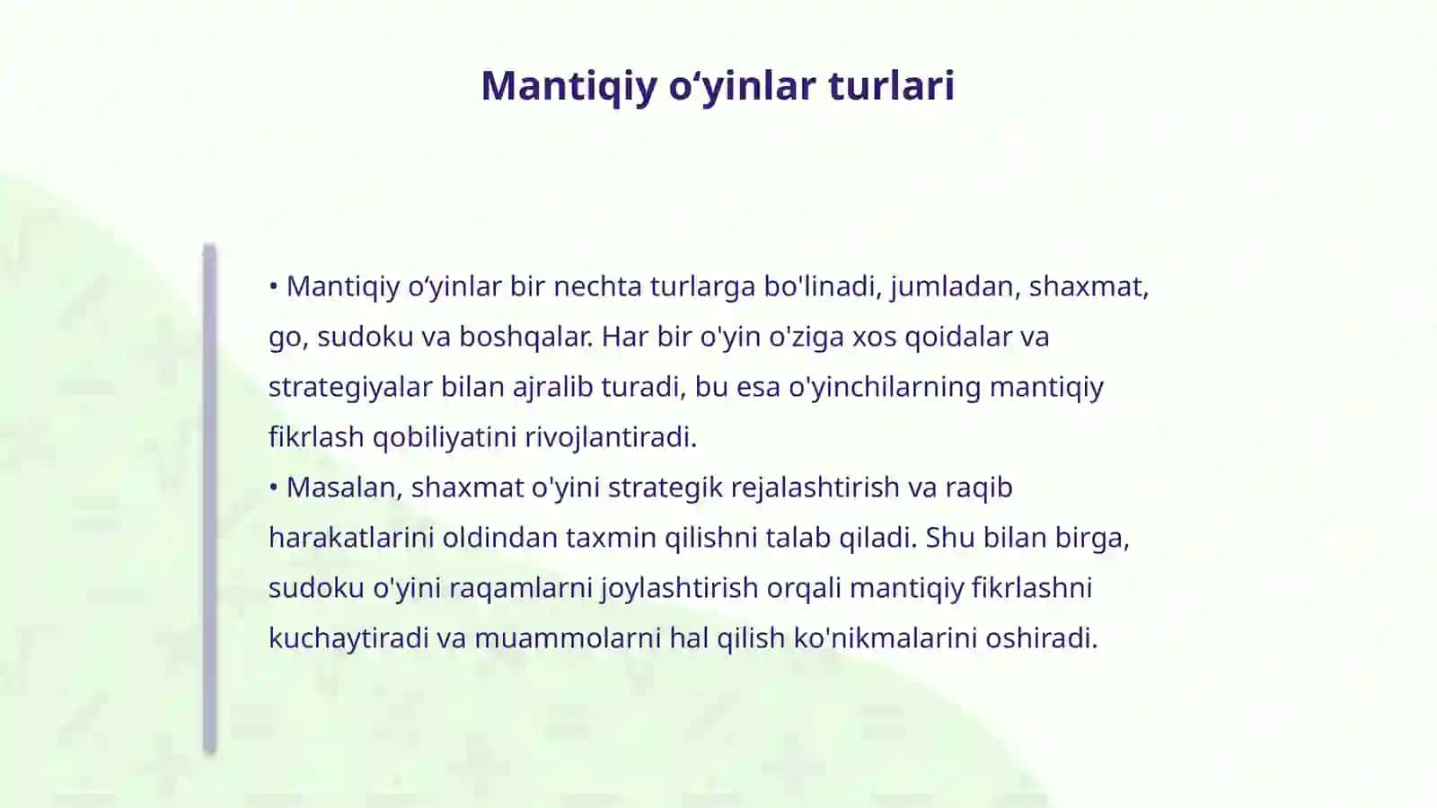 Mantiqiy oʻyinlar va uning mazmuni 4