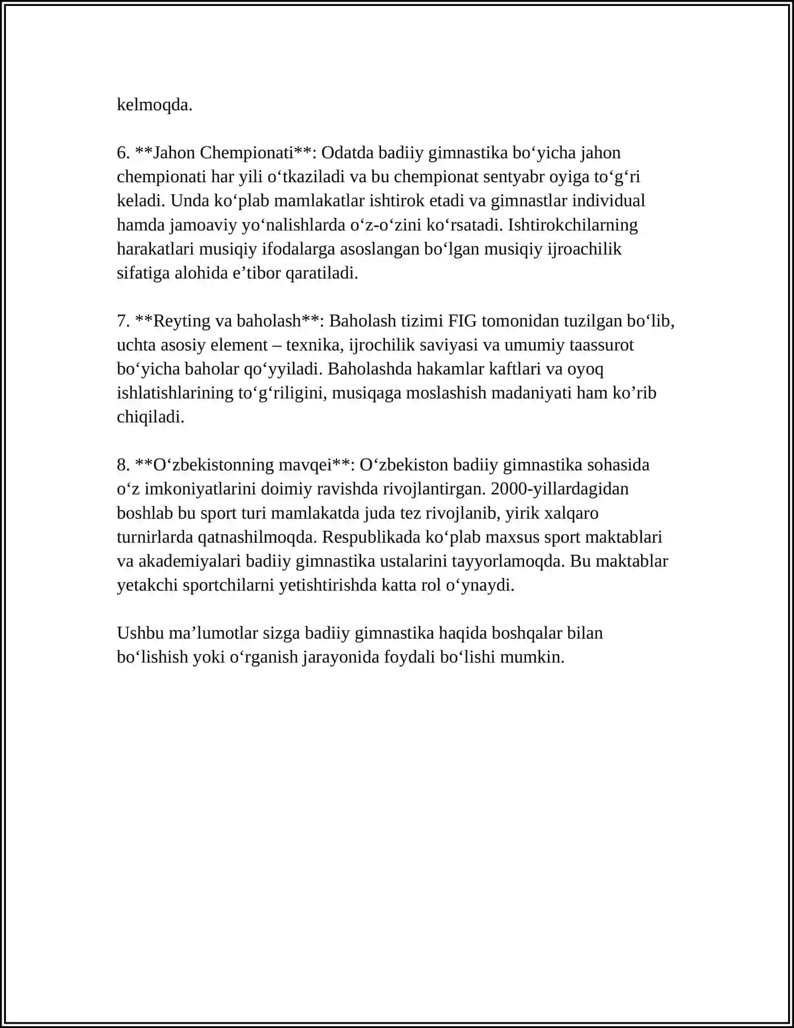 GIMNASTIKANING SPORT TURLARI 4