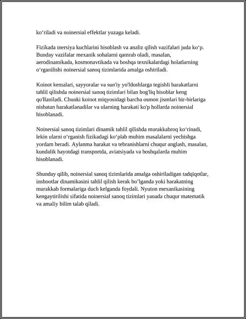 NOINERSIAL SANOQ TIZIMLARI 4