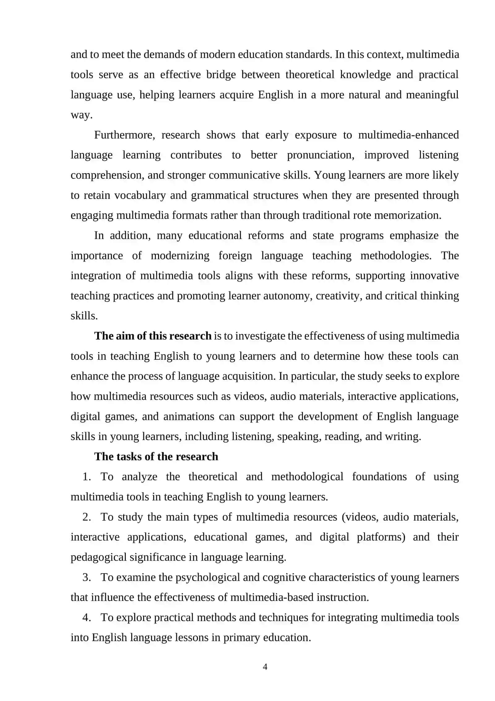 Using Multimedia Tools in Teaching English to Young Learners 4