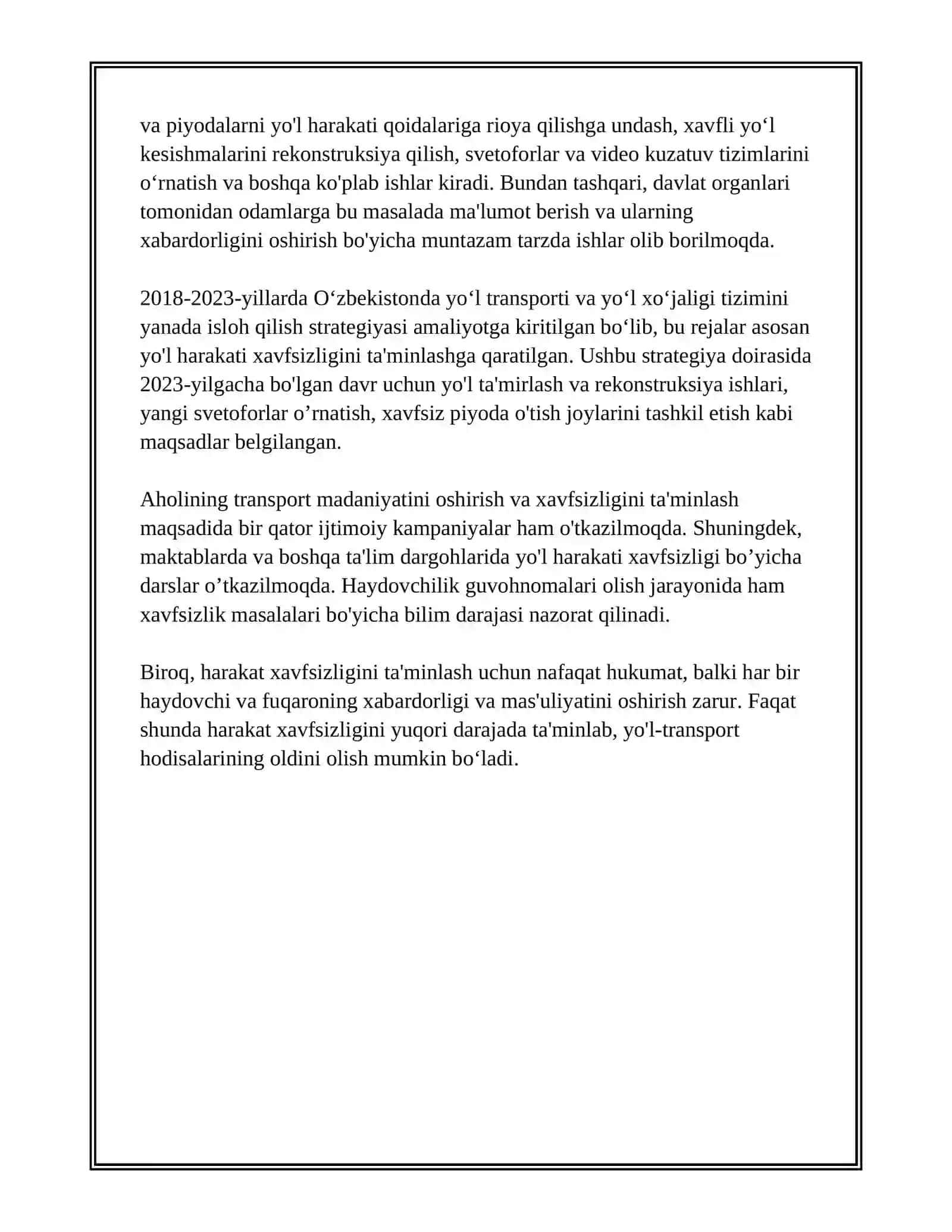 HARAKAT XAVFSIZLIGINI TASHKIL ETISH ASOSLARI 4