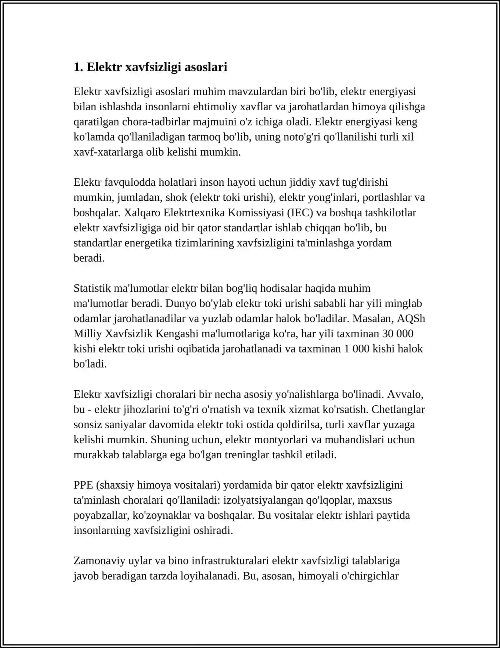 Elektr xavfsizligi asoslari 4