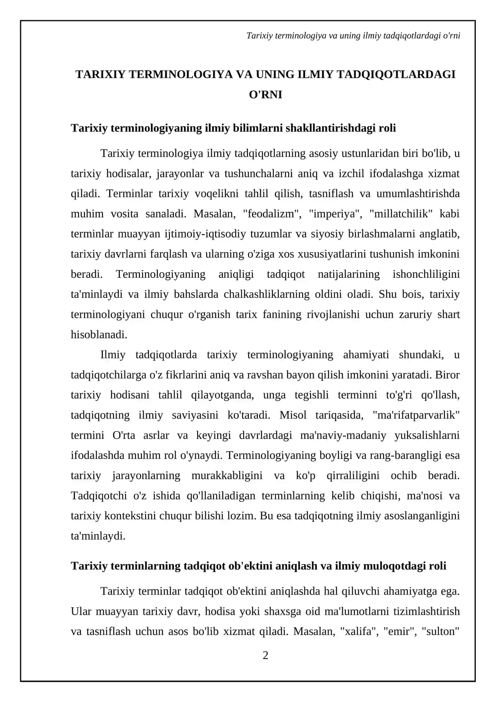 Tarix atamashunoslikning organish uning tarix fani rivojidagi ahamiyati Bo'ston tumani atamasi xaqida 4