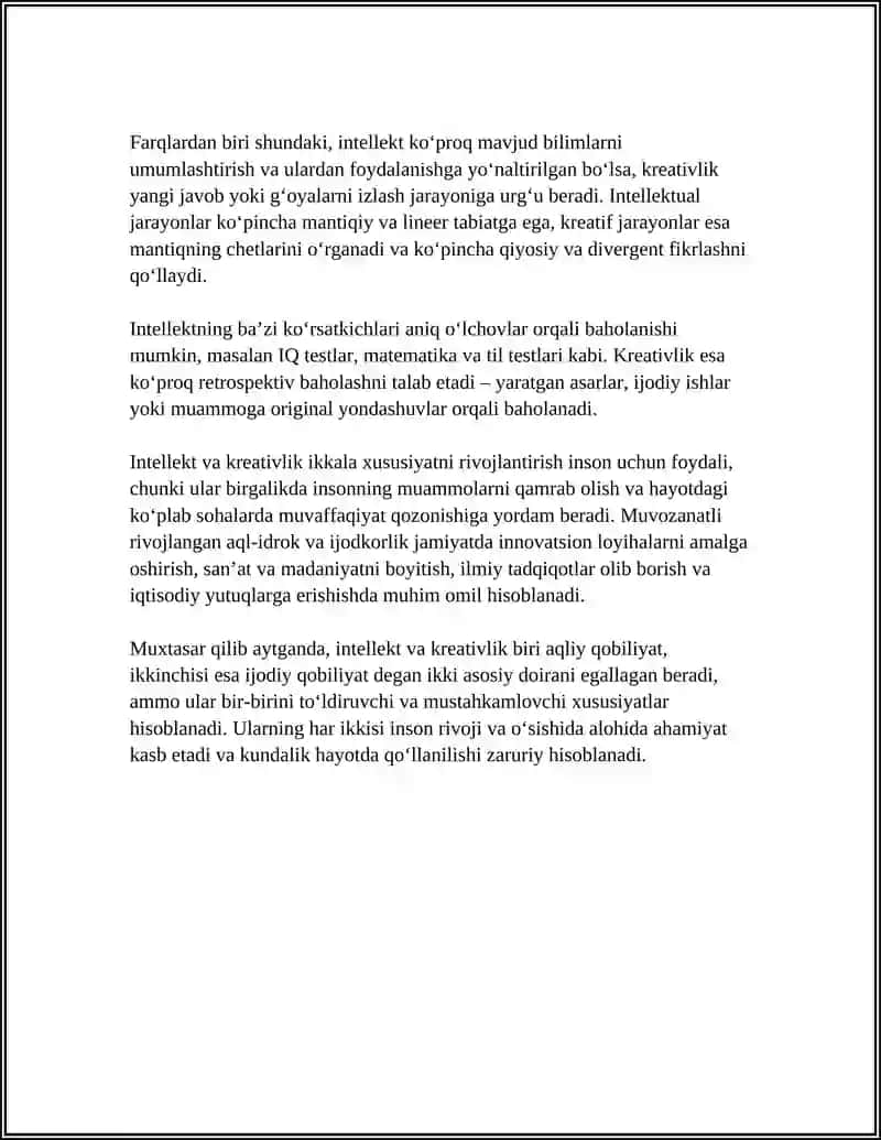 INTELEKT VA KREATIVLIK 4