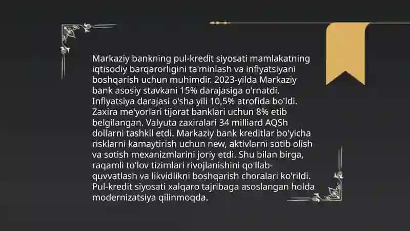 Markaziy va tijorat banklari 4