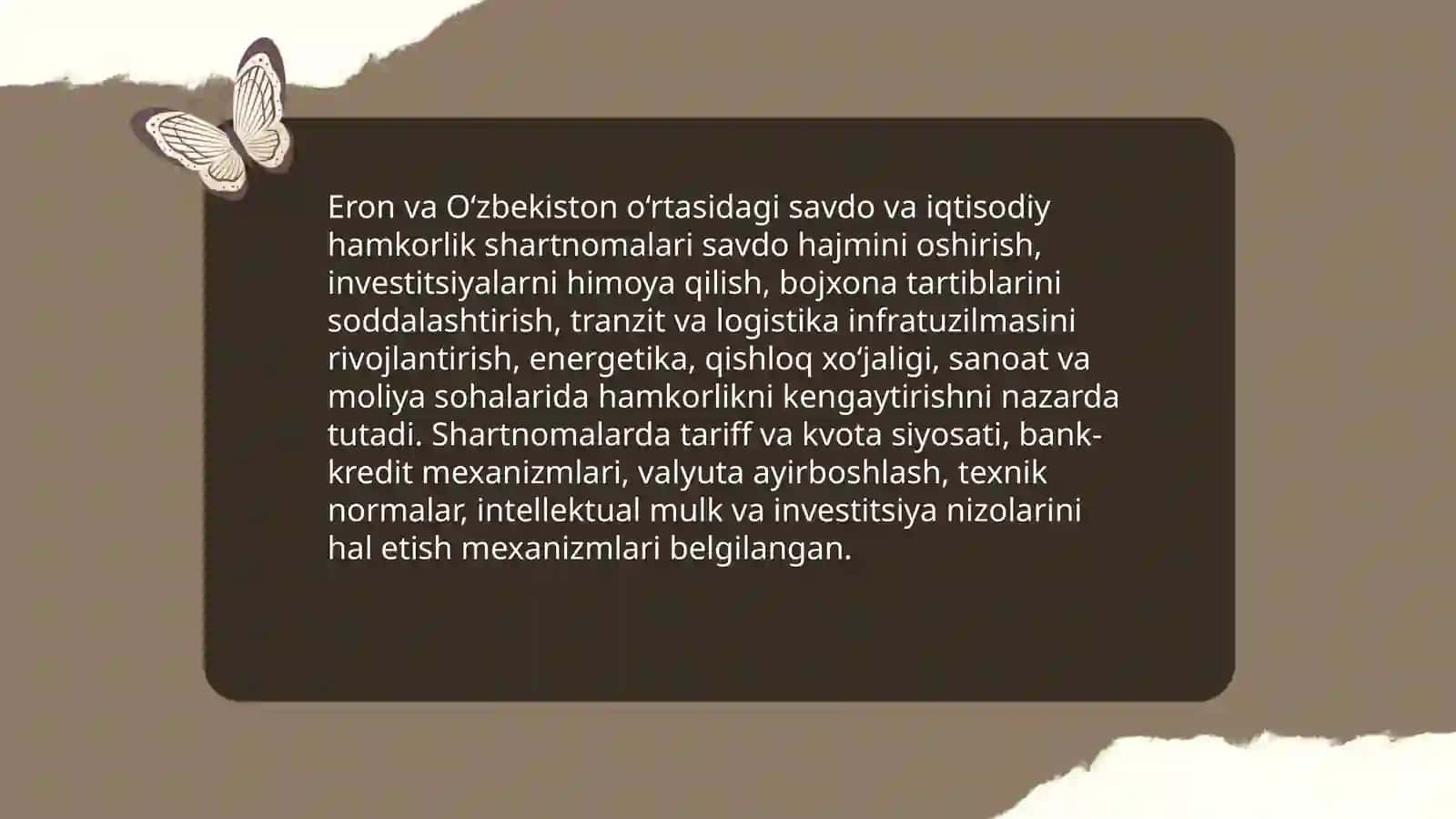 Eron va O'zbekistonning shartnomalari 4