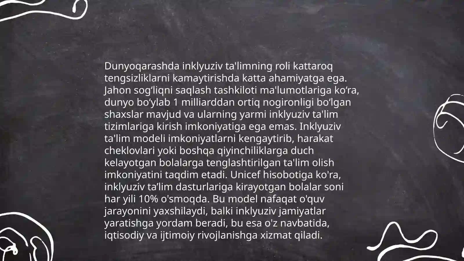 Inklyuziv taʼlim -dunyoqarash va taʼlimiy konsepsiya sifatida 4