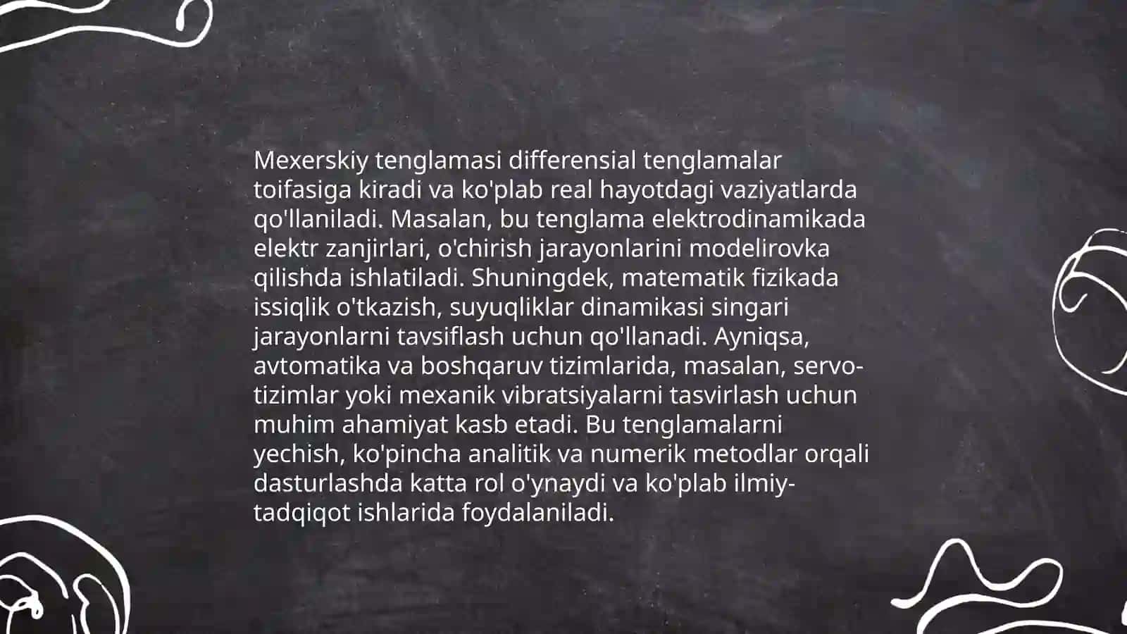 Mexerskiy tenglamasi 4