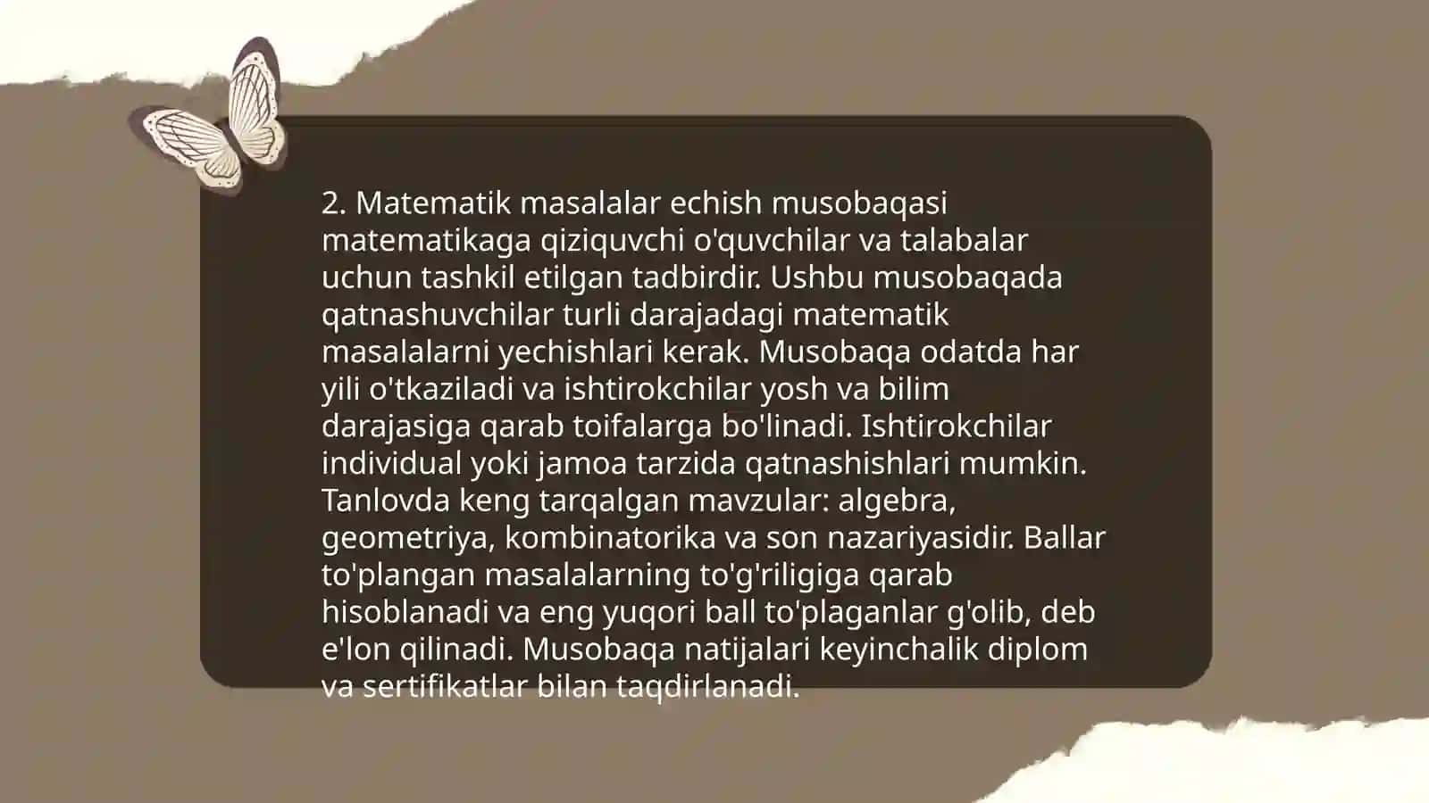 Qiziqarli matematik o‘yinlar 4