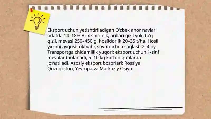 Oʻzbekistondagi anor navlari 4