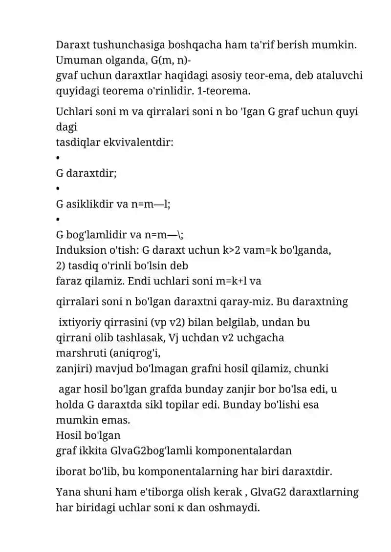 Daraxtlari Prufer usulida kodlash. Daraxtlarniularni kod boyicha yasash 4
