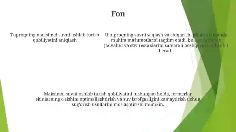 Tuproqni Maksimal Dala Nam SigʻImini Aniqlash 4