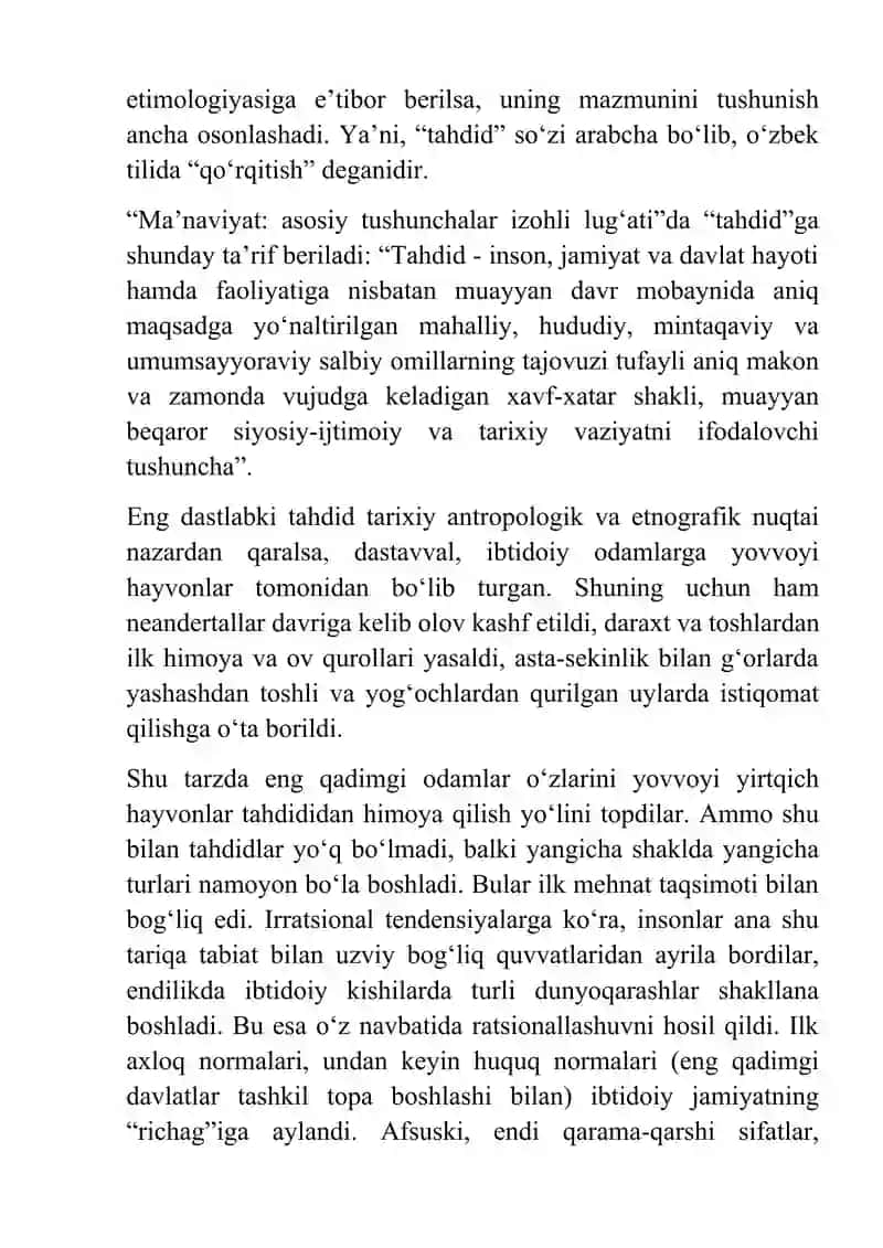 Ijtimoiy mediada tahdid va xavf-xatarlar referat 4