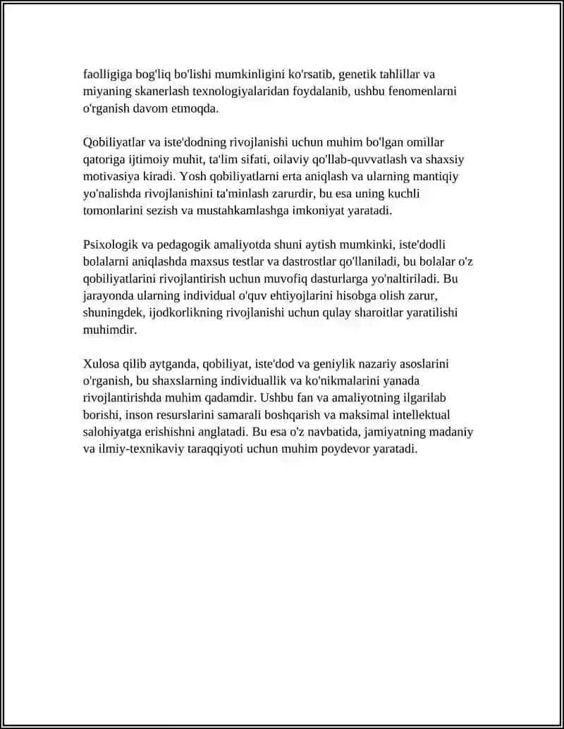QOBILIYAT ISTEDOD GENIYLIK 4