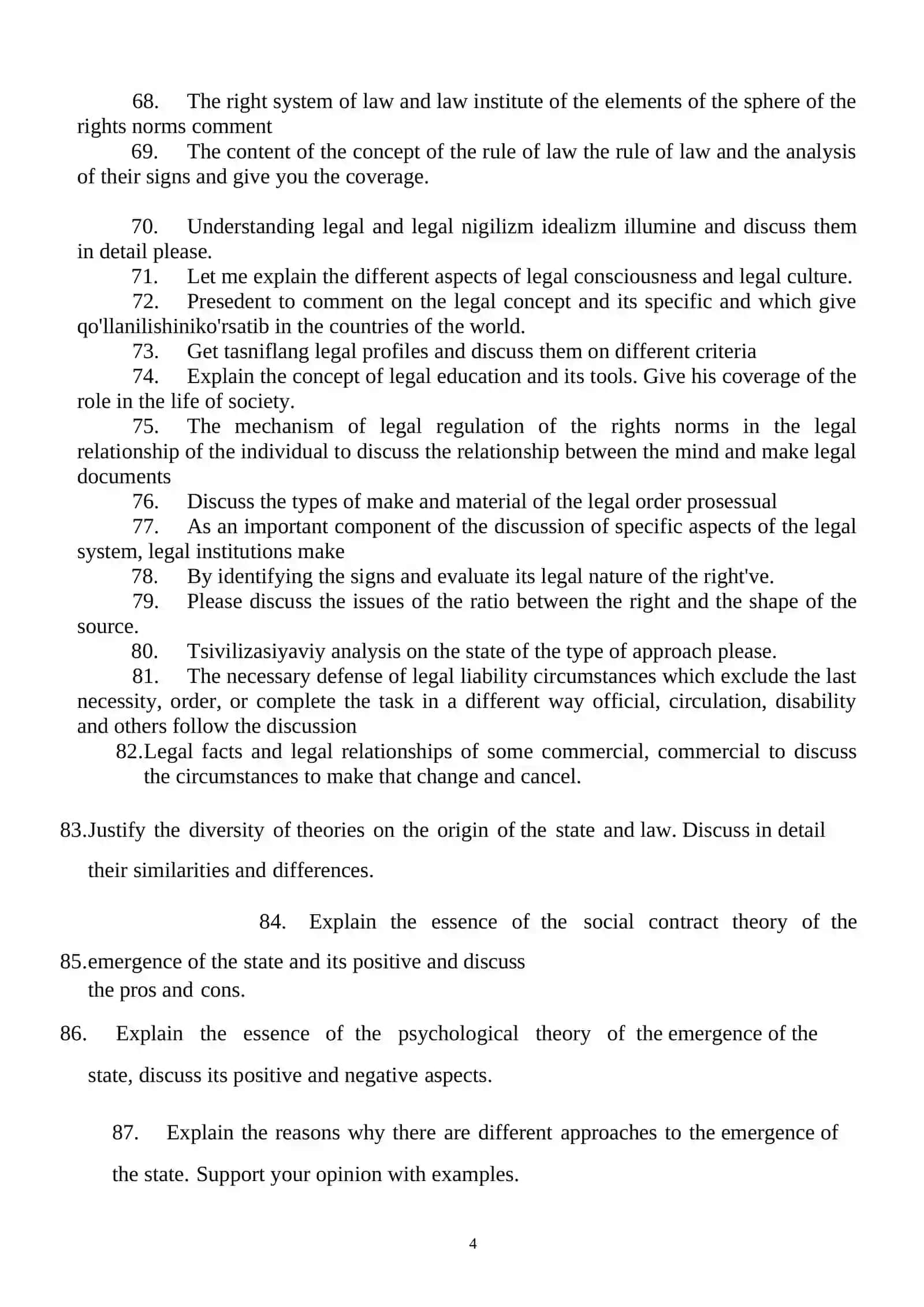 Theory of State and Law 4